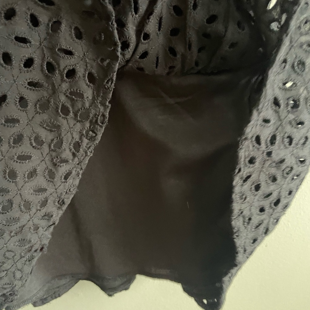 Black Eyelet Blouse - Picture 2 of 7